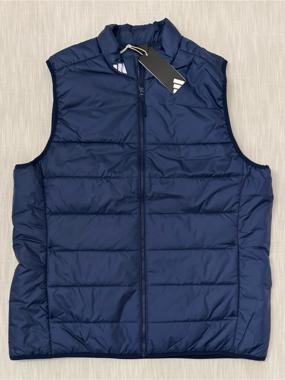 ADIDAS Golf Puffer Vest Womens XL Team Navy Blue Full Zip Quilted HT0983 New